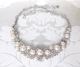 3Pc Bridal Necklace, Bracelet, and Earrings Set Wedding Parure