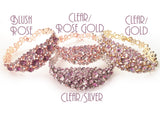 Glamorous Bridal Bangle with Pave Crystal Wedding Tennis Bracelet