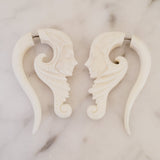 Divine Feminine Split Gauge Earrings Fake Plugs