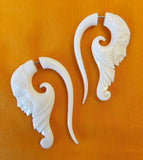 Divine Feminine Split Gauge Earrings Fake Plugs