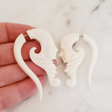 Divine Feminine Split Gauge Earrings Fake Plugs
