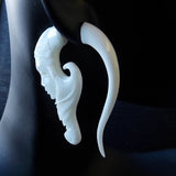 Divine Feminine Split Gauge Earrings Fake Plugs